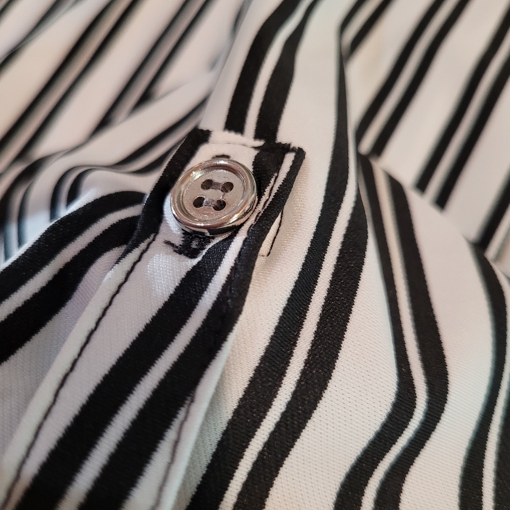 Mlle Gabriel NWT size 3X black and white strip women's dress - Picture 10 of 14